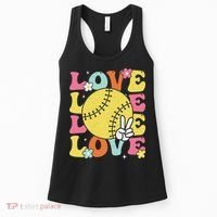 Softball Love Cute Softball  Women's Tank Top thumb 0