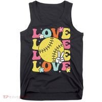 Softball Love Cute Softball  Tank Top thumb 0
