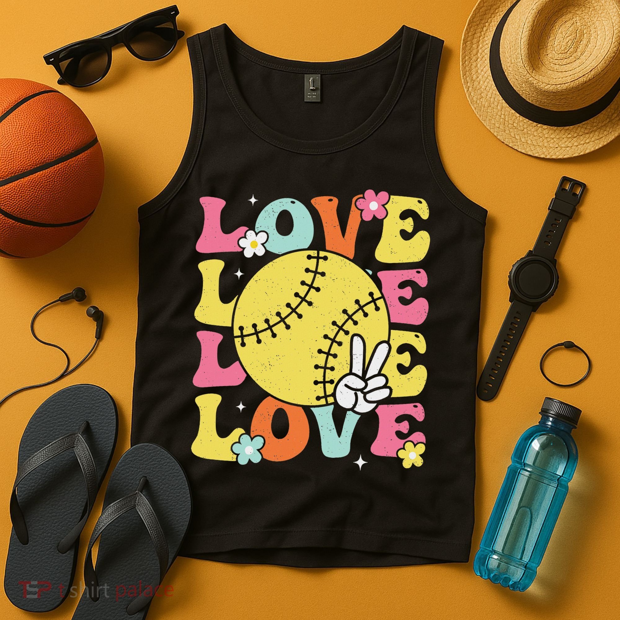 Softball Love Cute Softball  Tank Top
