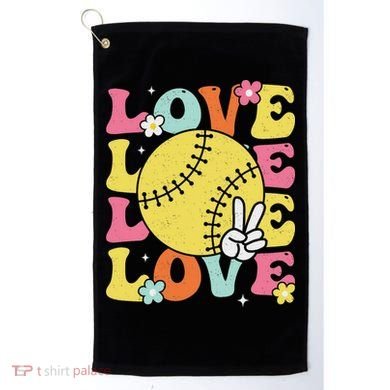 Softball Love Cute Softball  Golf Towel
