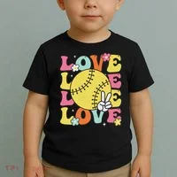 Softball Love Cute Softball  Toddler T-Shirt thumb 2