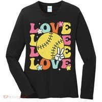 Softball Love Cute Softball  Women's Long Sleeve Shirt thumb 0