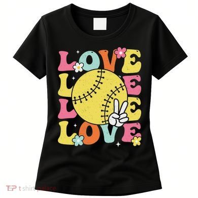 Softball Love Cute Softball  Women's T-Shirt