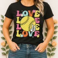 Softball Love Cute Softball  Women's T-Shirt thumb 2