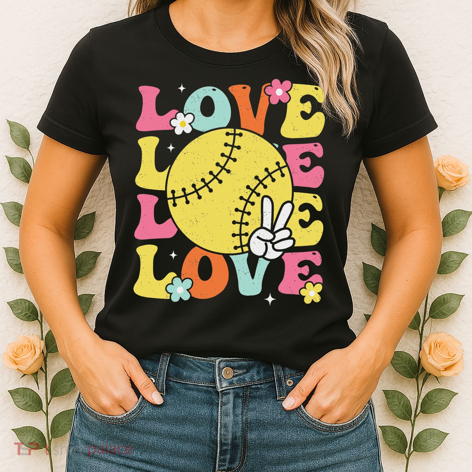 Softball Love Cute Softball  Women's T-Shirt
