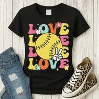 Softball Love Cute Softball  Women's T-Shirt thumb 3