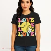 Softball Love Cute Softball  Women's T-Shirt thumb 4