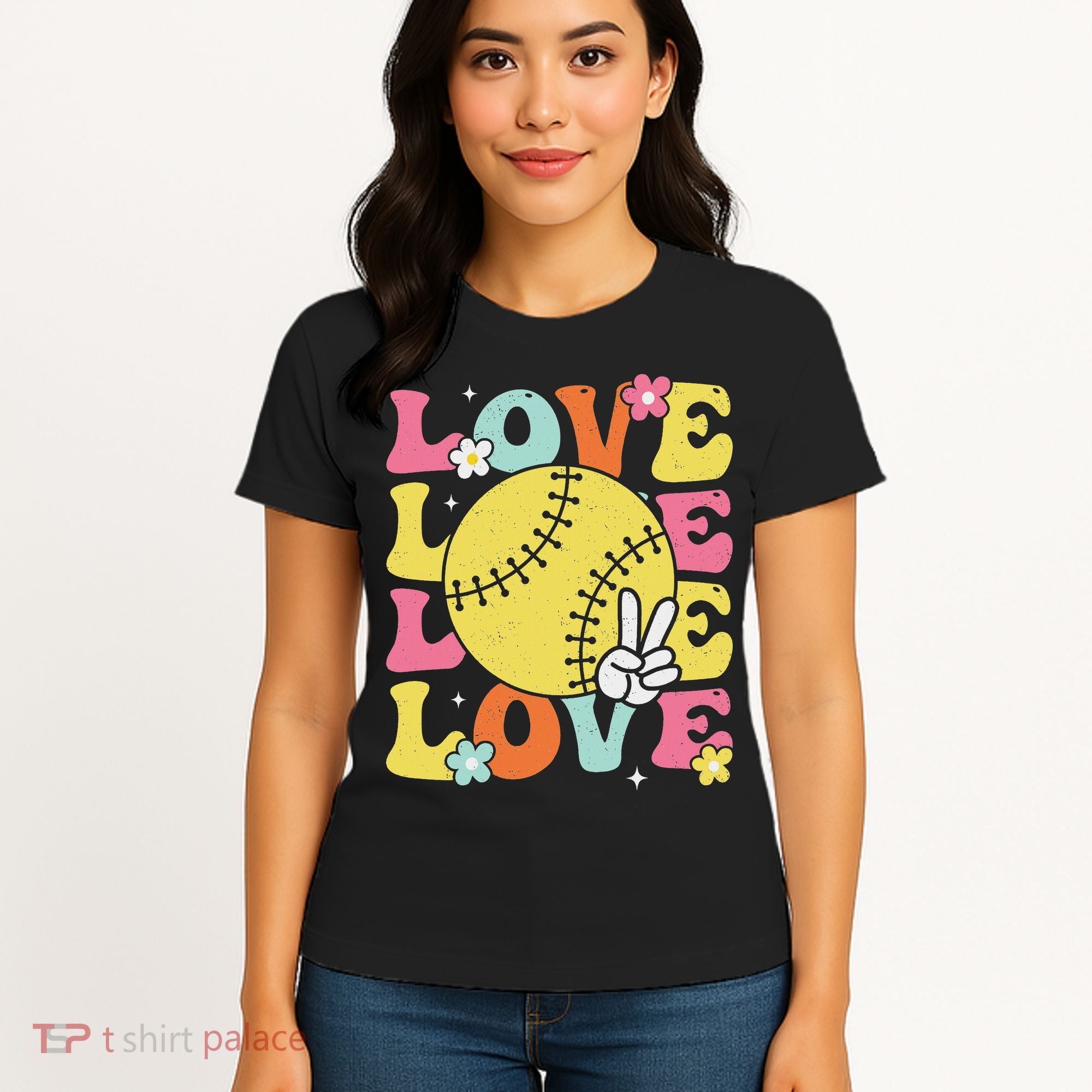 Softball Love Cute Softball  Women's T-Shirt