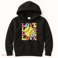 Softball Love Cute Softball  Kids Hoodie thumb 0