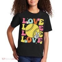 Softball Love Cute Softball  Kids T-Shirt thumb 2