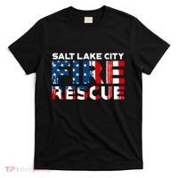 Salt Lake City Utah Fire Rescue Department Firefighters Duty T-Shirt thumb 0