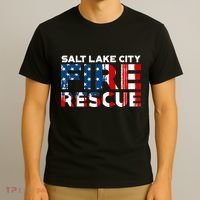 Salt Lake City Utah Fire Rescue Department Firefighters Duty T-Shirt thumb 3