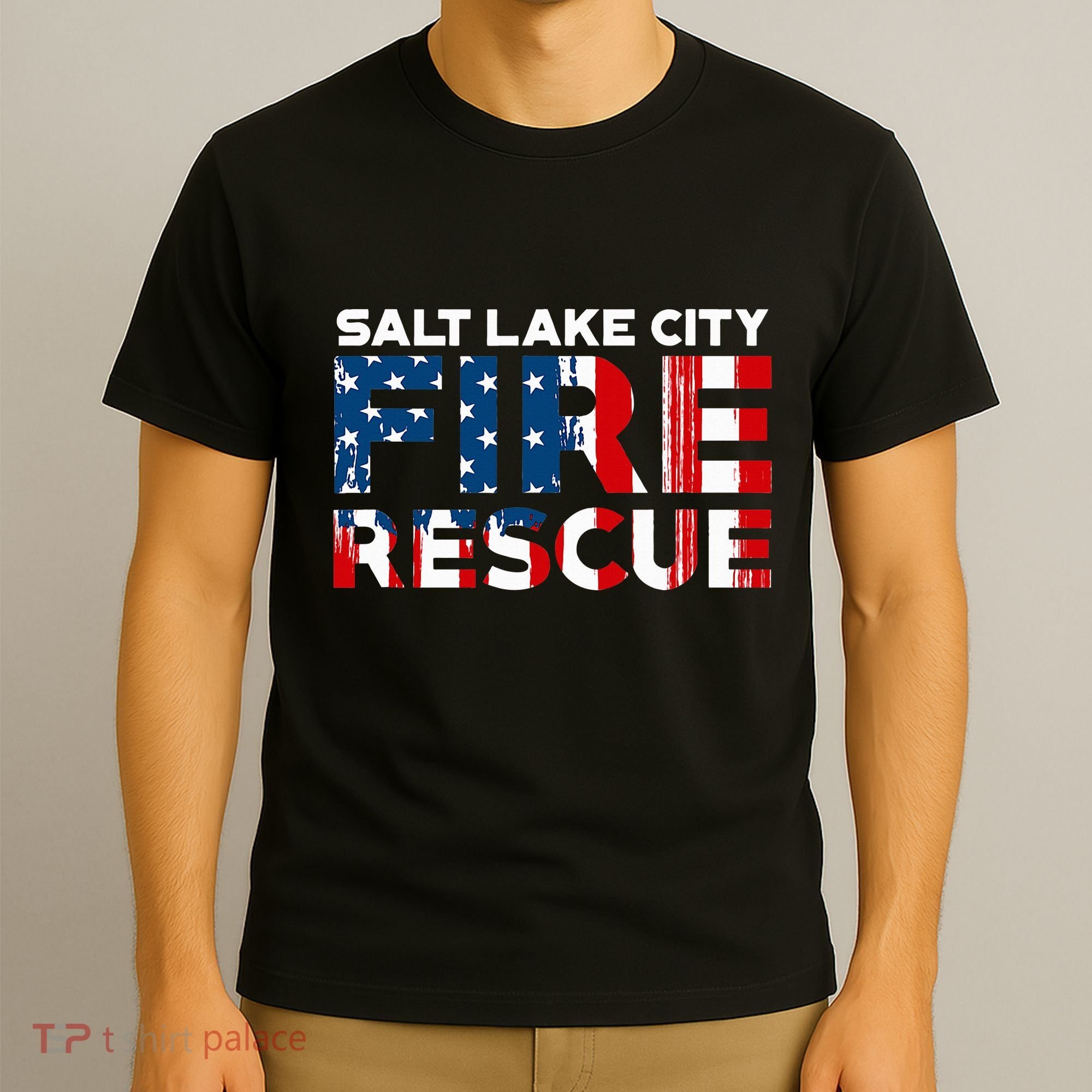 Salt Lake City Utah Fire Rescue Department Firefighters Duty T-Shirt