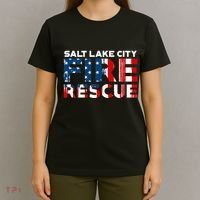 Salt Lake City Utah Fire Rescue Department Firefighters Duty T-Shirt thumb 4