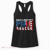 Salt Lake City Utah Fire Rescue Department Firefighters Duty Women's Tank Top thumb 0