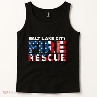 Salt Lake City Utah Fire Rescue Department Firefighters Duty Tank Top thumb 2
