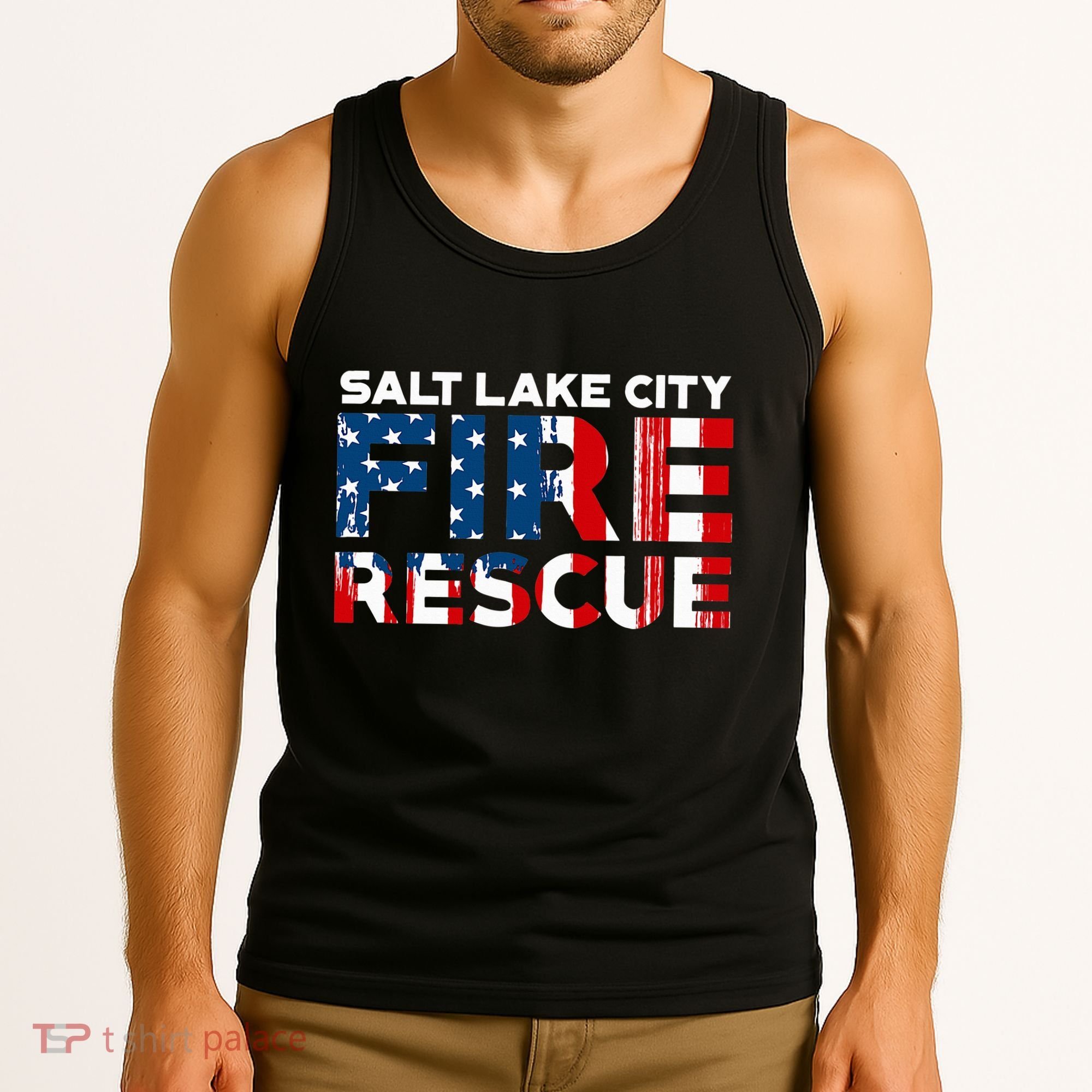 Salt Lake City Utah Fire Rescue Department Firefighters Duty Tank Top
