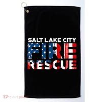 Salt Lake City Utah Fire Rescue Department Firefighters Duty Golf Towel thumb 0