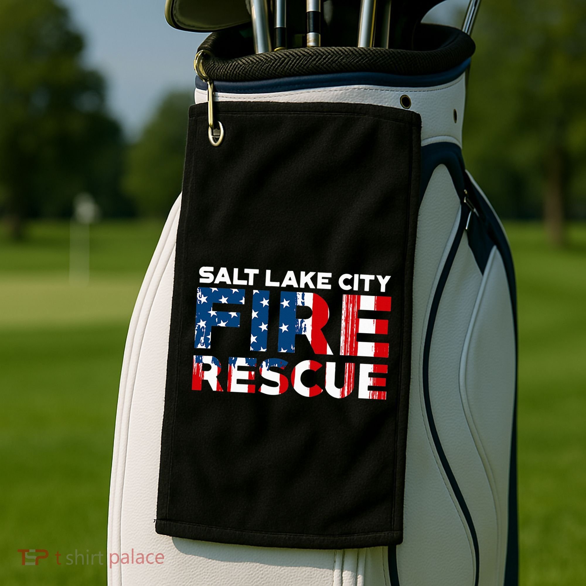 Salt Lake City Utah Fire Rescue Department Firefighters Duty Golf Towel