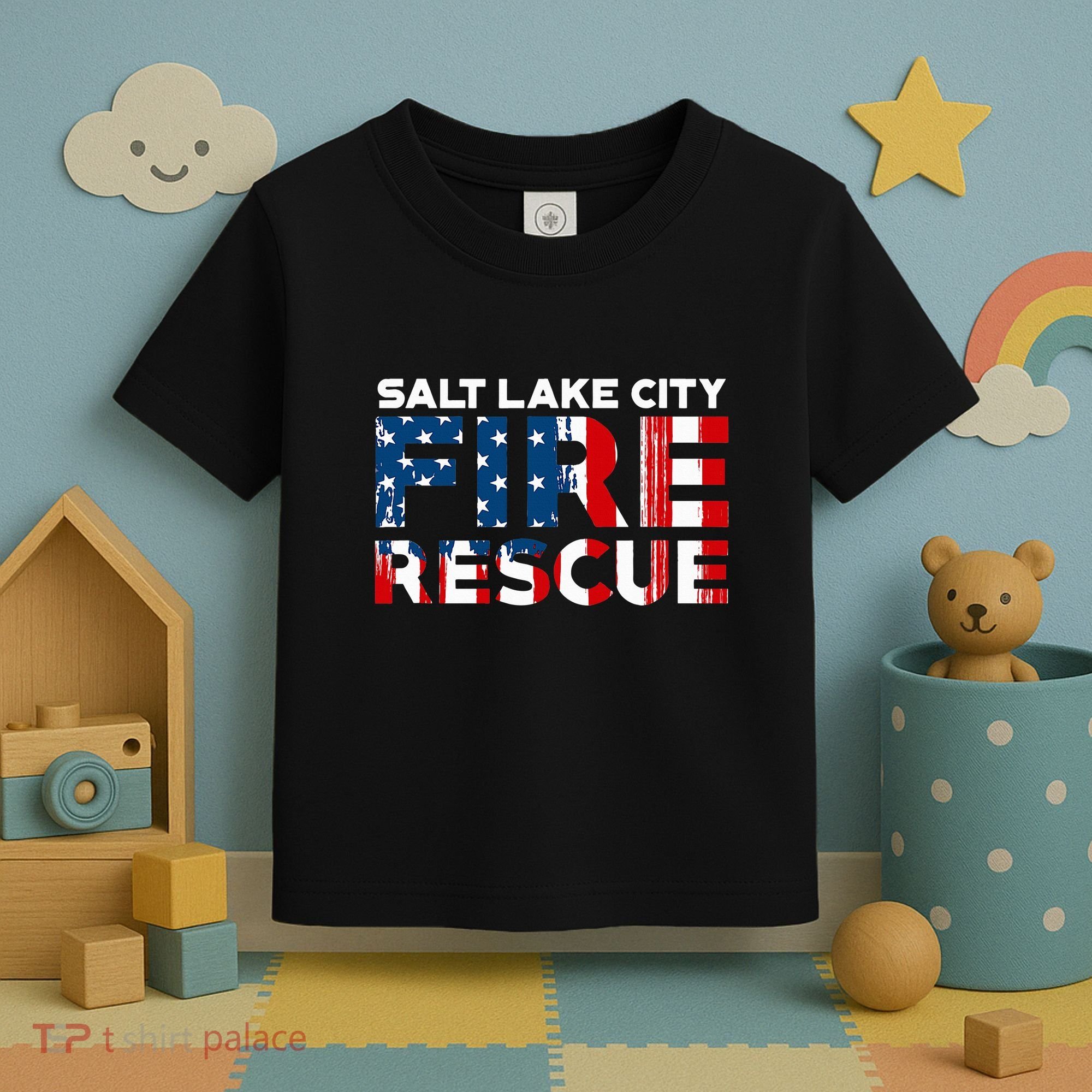 Salt Lake City Utah Fire Rescue Department Firefighters Duty Toddler T-Shirt