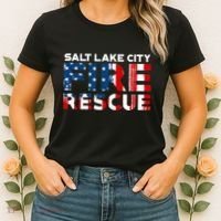 Salt Lake City Utah Fire Rescue Department Firefighters Duty Women's T-Shirt thumb 2