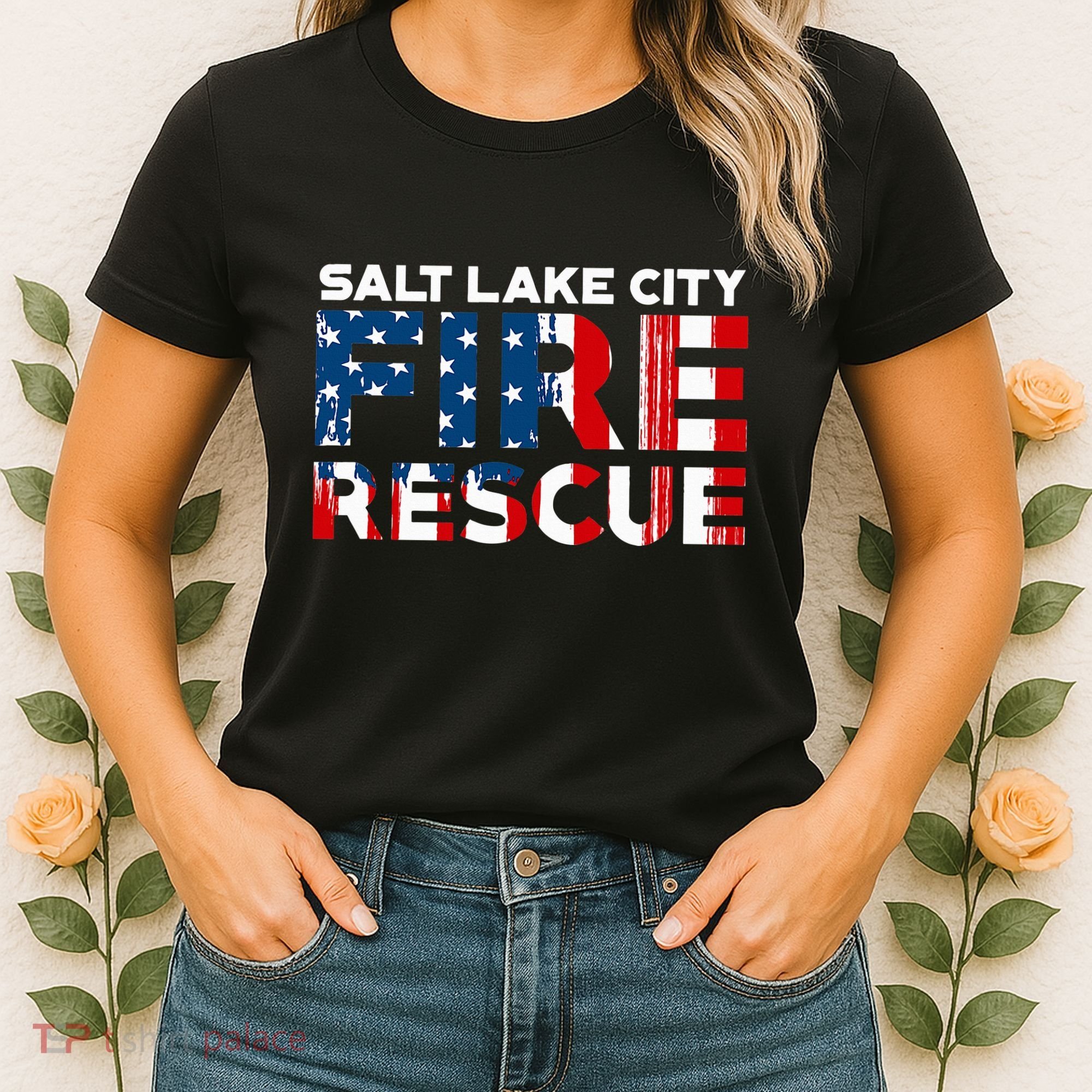 Salt Lake City Utah Fire Rescue Department Firefighters Duty Women's T-Shirt
