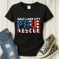 Salt Lake City Utah Fire Rescue Department Firefighters Duty Women's T-Shirt thumb 3