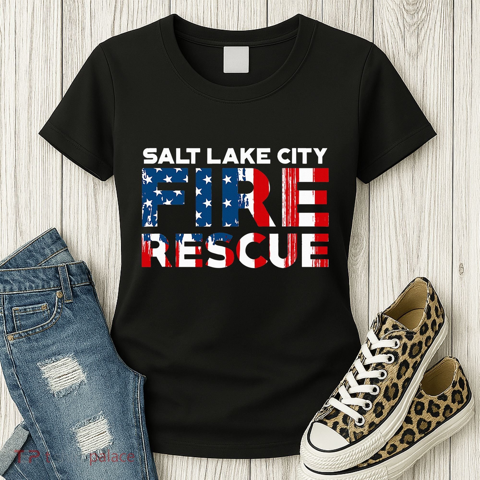 Salt Lake City Utah Fire Rescue Department Firefighters Duty Women's T-Shirt