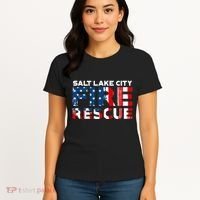 Salt Lake City Utah Fire Rescue Department Firefighters Duty Women's T-Shirt thumb 4