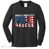 Salt Lake City Utah Fire Rescue Department Firefighters Duty Kids Long Sleeve Shirt thumb 0