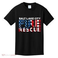 Salt Lake City Utah Fire Rescue Department Firefighters Duty Kids T-Shirt thumb 0