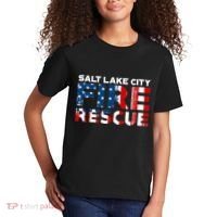 Salt Lake City Utah Fire Rescue Department Firefighters Duty Kids T-Shirt thumb 2
