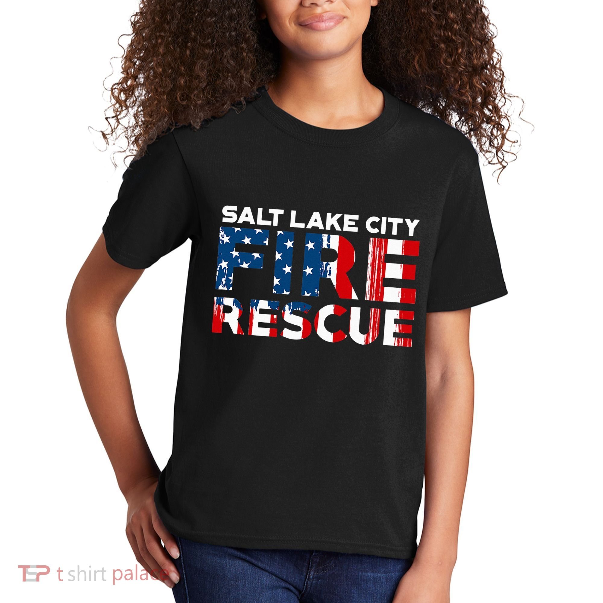 Salt Lake City Utah Fire Rescue Department Firefighters Duty Kids T-Shirt
