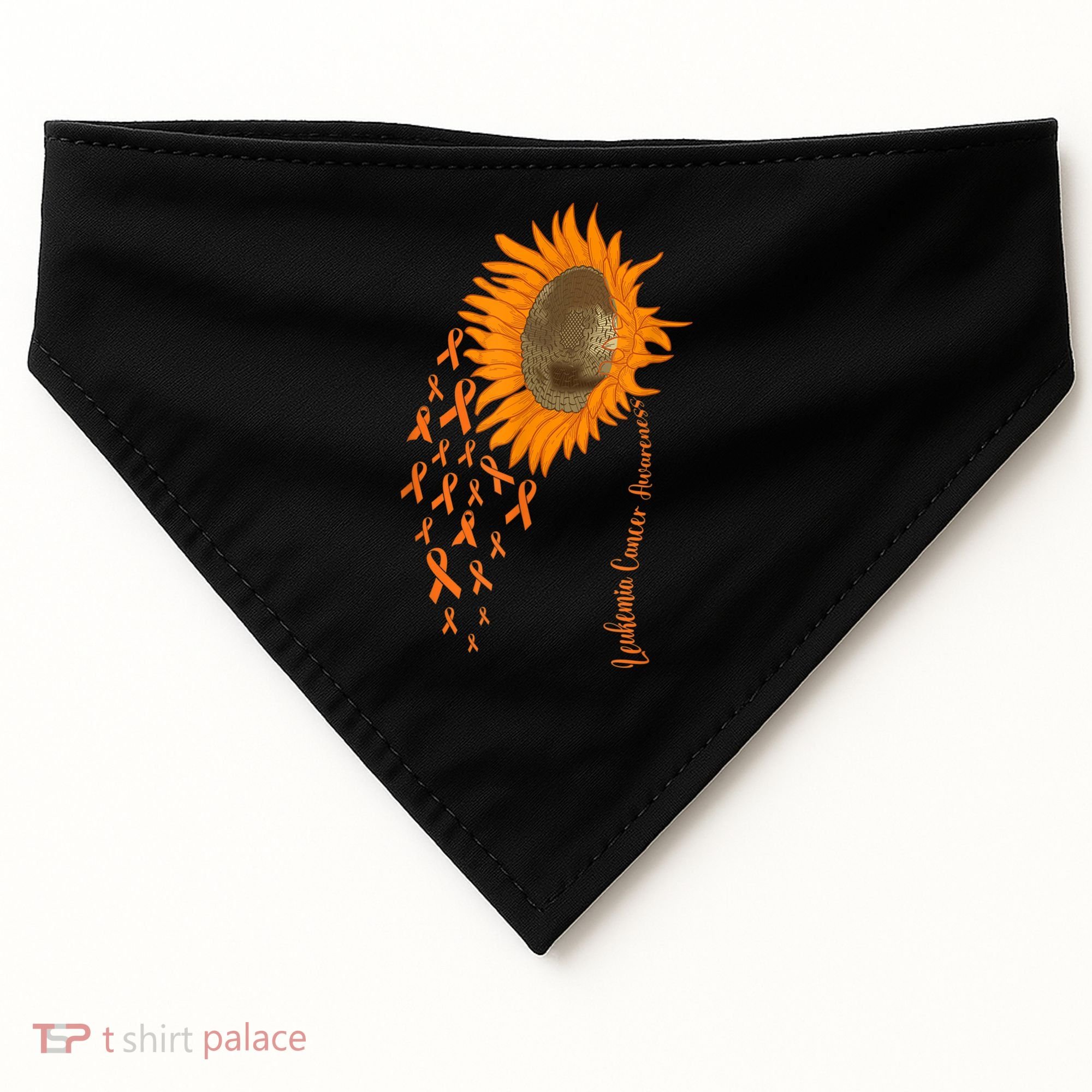 Sunflower Leukemia Cancer Awareness USA-Made Doggie Bandana