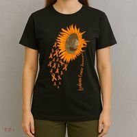 Sunflower Leukemia Cancer Awareness T-Shirt thumb 4