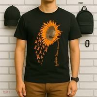 Sunflower Leukemia Cancer Awareness T-Shirt thumb 6