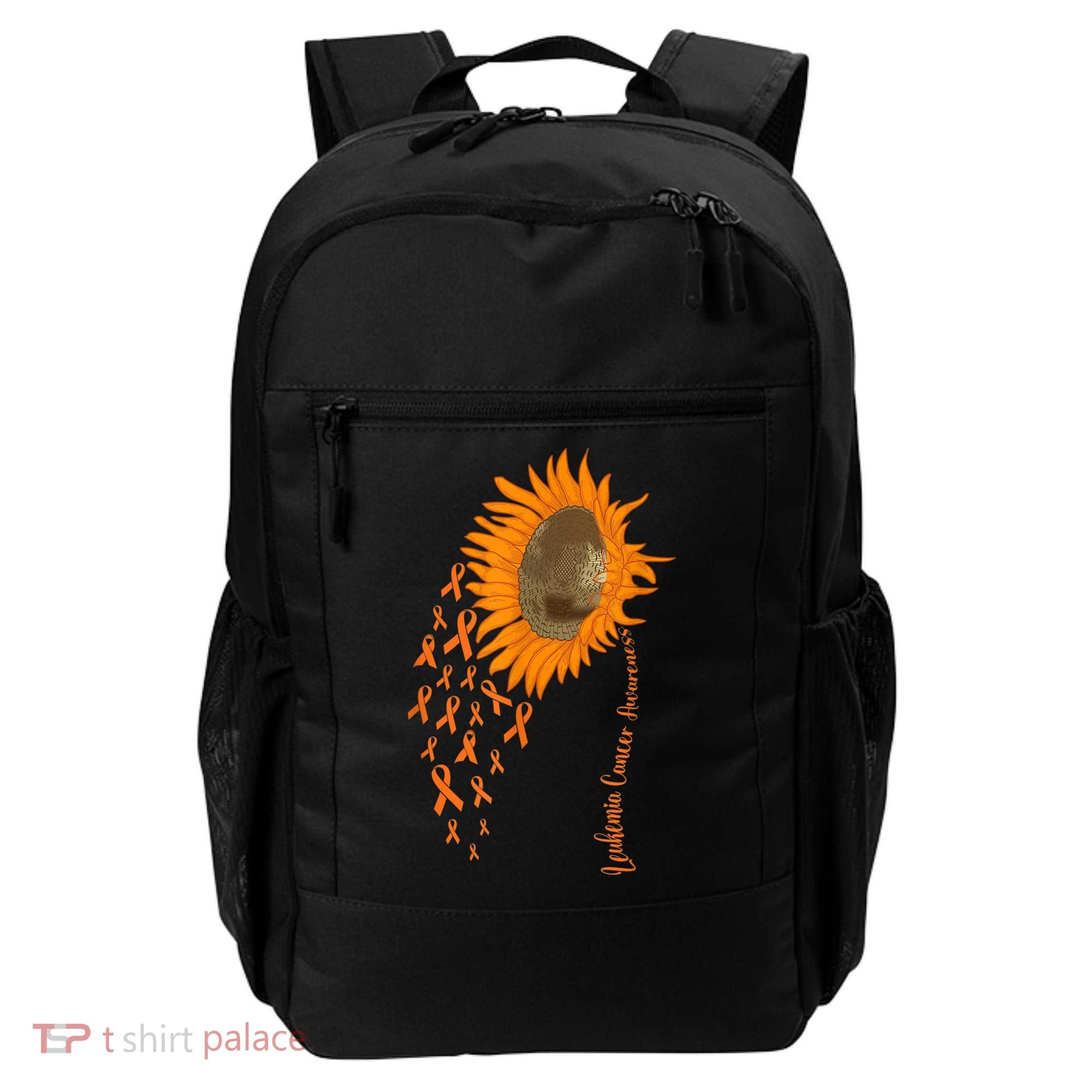 Sunflower Leukemia Cancer Awareness Backpack