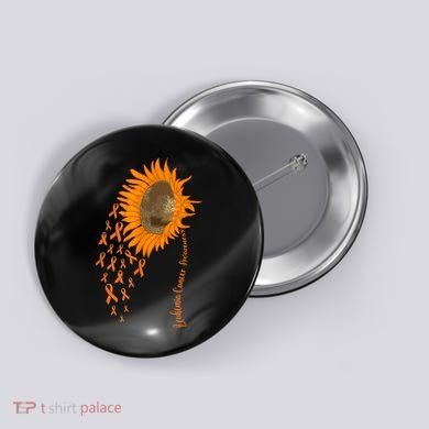 Sunflower Leukemia Cancer Awareness Button