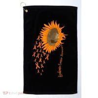 Sunflower Leukemia Cancer Awareness Golf Towel thumb 0