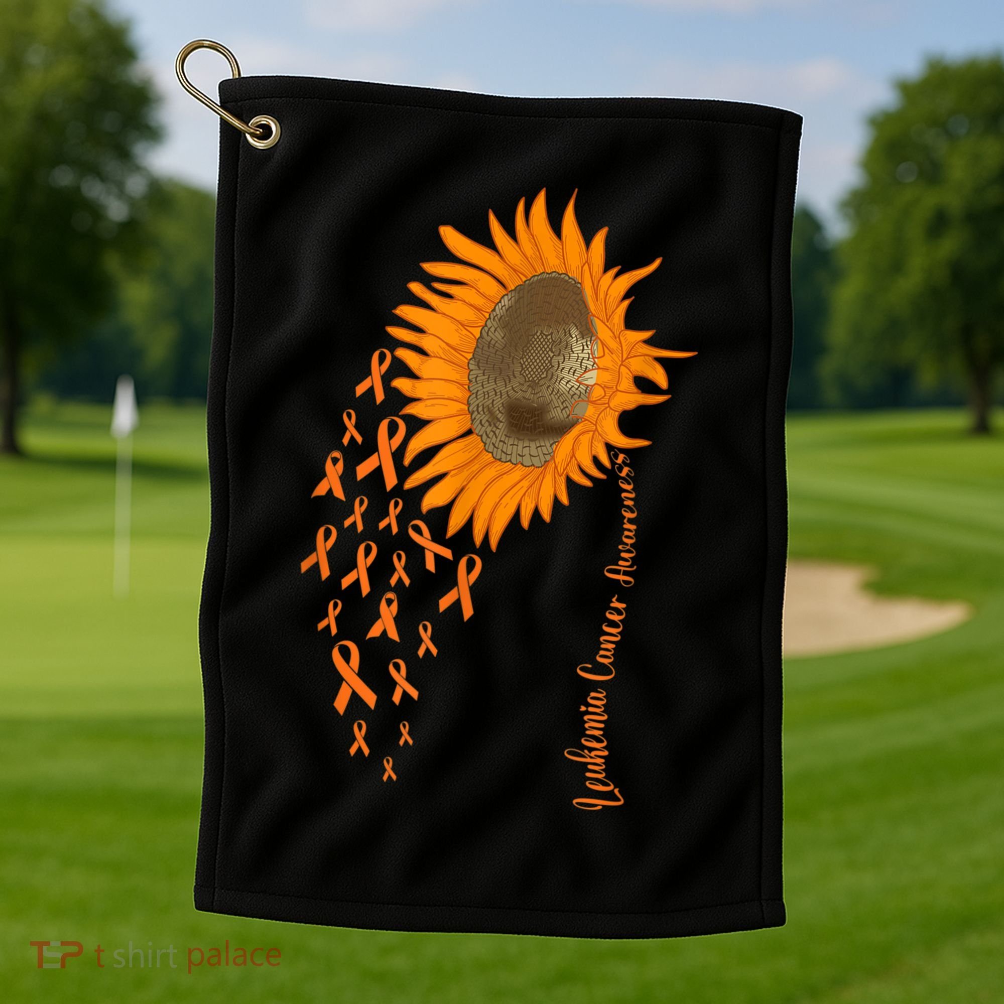 Sunflower Leukemia Cancer Awareness Golf Towel