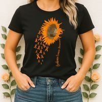 Sunflower Leukemia Cancer Awareness Women's T-Shirt thumb 2