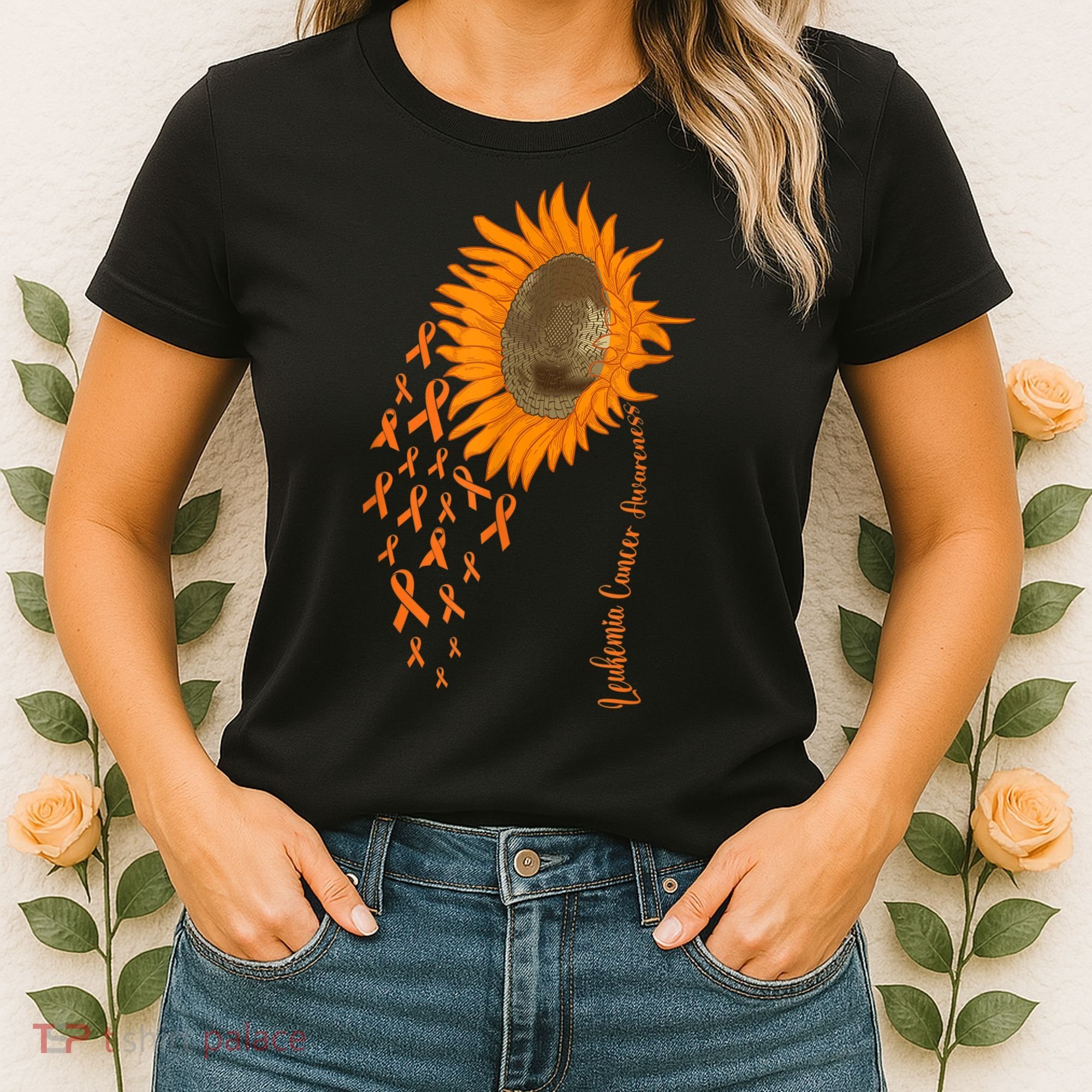 Sunflower Leukemia Cancer Awareness Women's T-Shirt