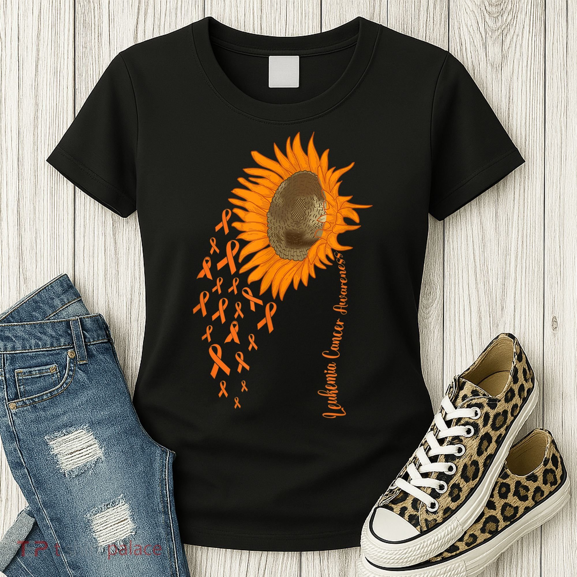 Sunflower Leukemia Cancer Awareness Women's T-Shirt