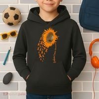 Sunflower Leukemia Cancer Awareness Kids Hoodie thumb 2