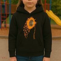 Sunflower Leukemia Cancer Awareness Kids Hoodie thumb 3