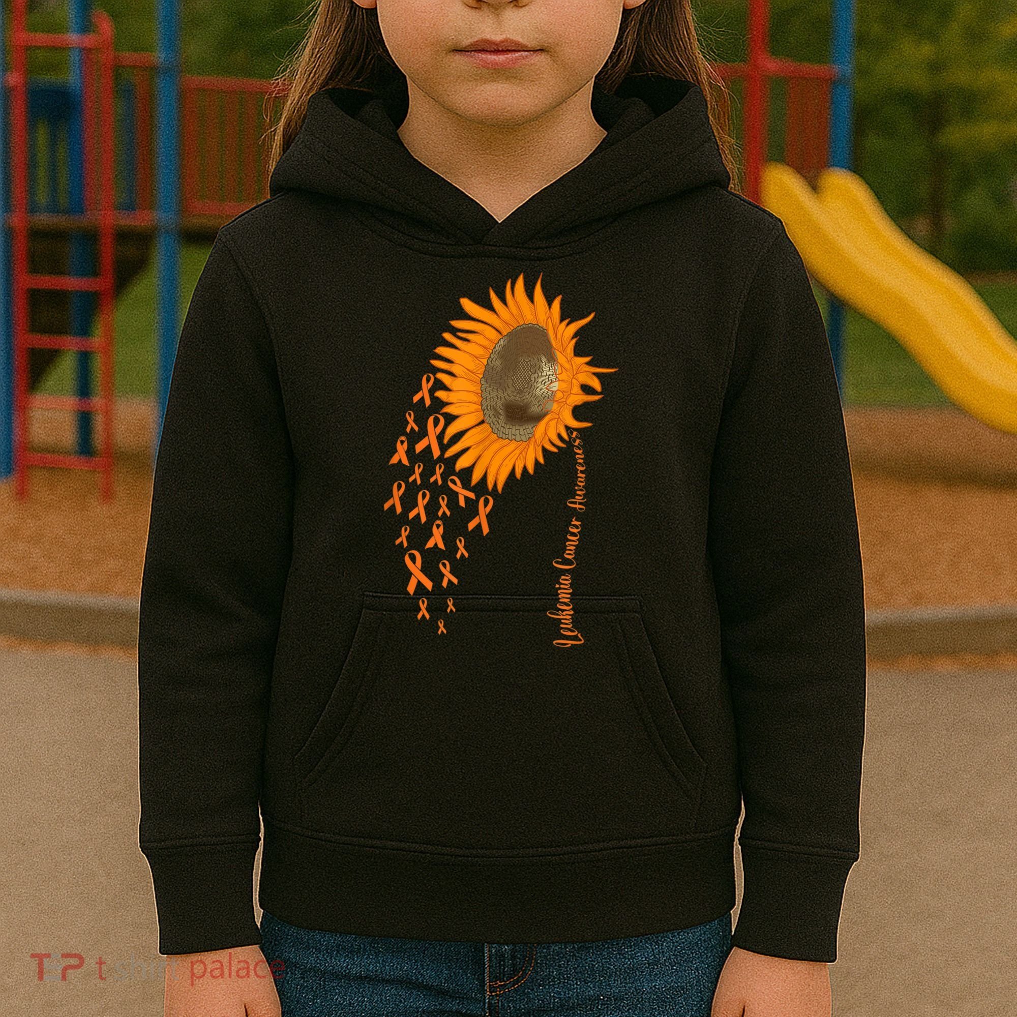 Sunflower Leukemia Cancer Awareness Kids Hoodie