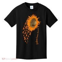 Sunflower Leukemia Cancer Awareness Kids T-Shirt thumb 0
