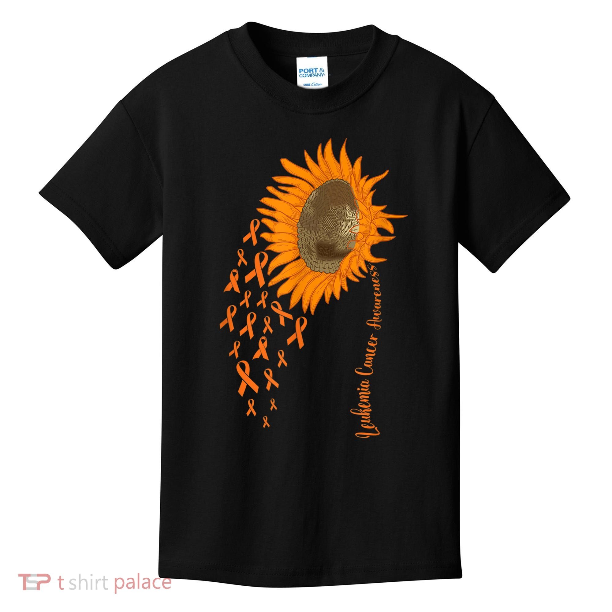 Sunflower Leukemia Cancer Awareness Kids T-Shirt