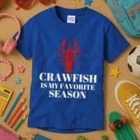 Seafood Lover Crawfish Is My Favorite Season Cool Gift Kids T-Shirt thumb 3