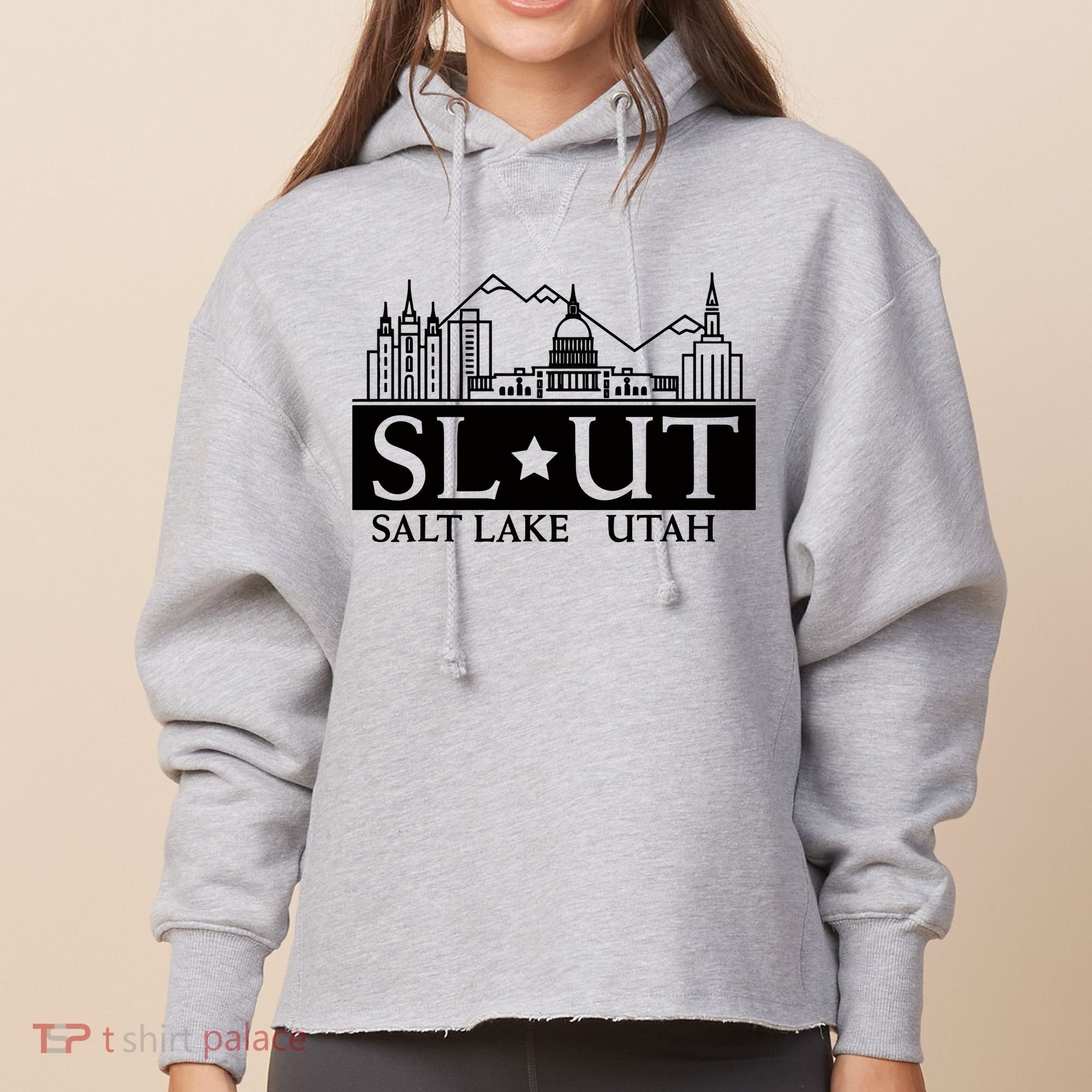 Salt Lake City Utah Ut Hometown Home State Pride Ladies Heavyweight Boxy Pullover Hoodie